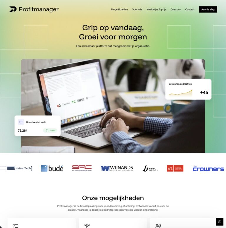 Profitmanager WordPress website