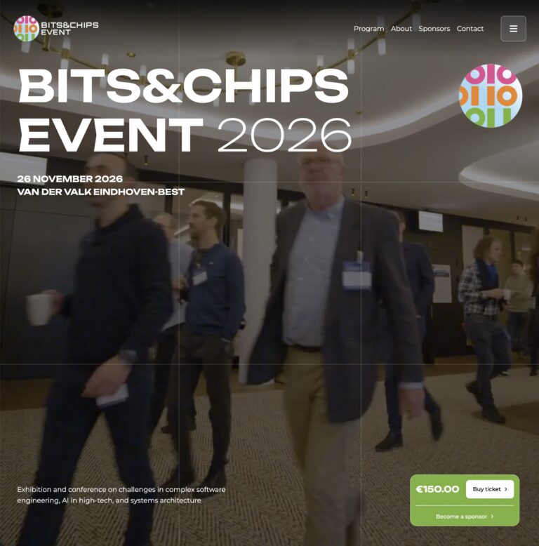 Evenement website met inschrijving