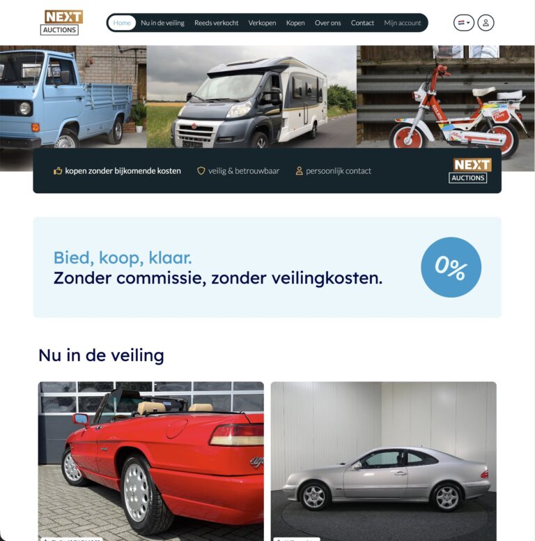 Veilingplatform maken